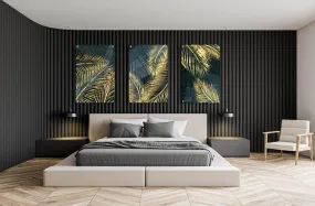 Exotic Leaves Set of 3 Prints Modern Wall Art Modern Artwork