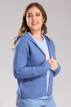 Faux Mohair Blend Jacket with hood | OCEAN MARLE | 6861ZZ