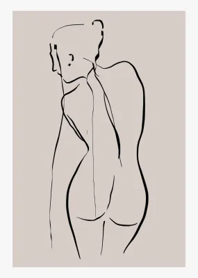 Female Nude Line Art Abstract Wall Art Print (7)