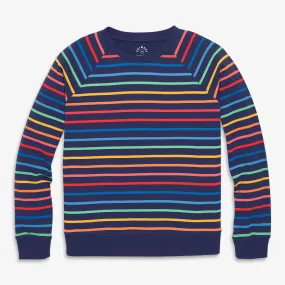 Fit 1 grown-ups sweatshirt in sunrise rainbow stripe