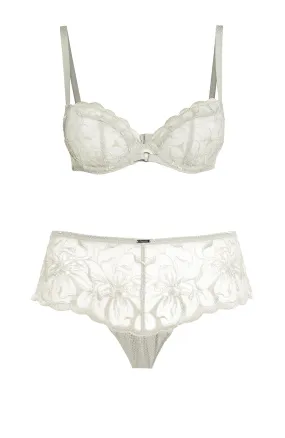 Fleurs Covering Underwire Bra and Shorty Set