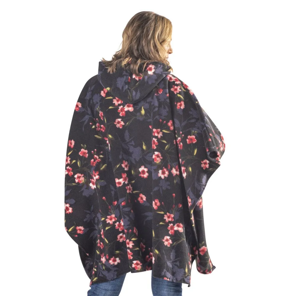 Flora Hooded Full Zip Fleece Poncho