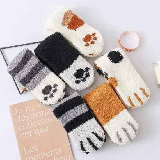 Fluffy Paw Socks (2pairs)