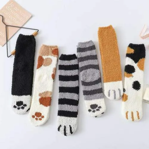 Fluffy Paw Socks (2pairs)