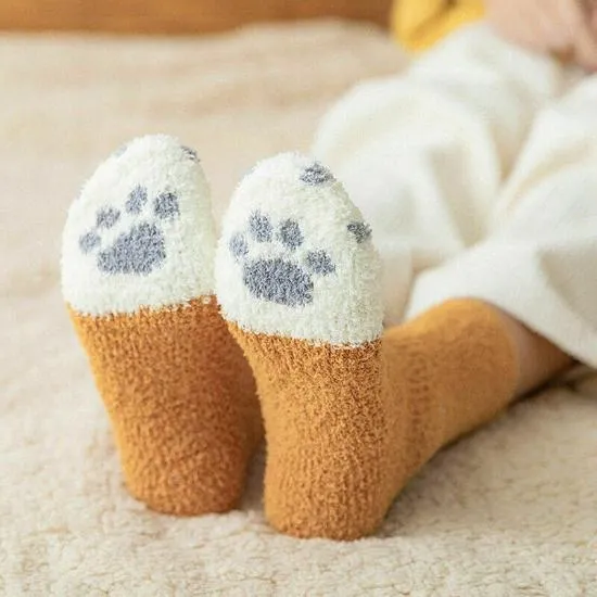 Fluffy Paw Socks (2pairs)