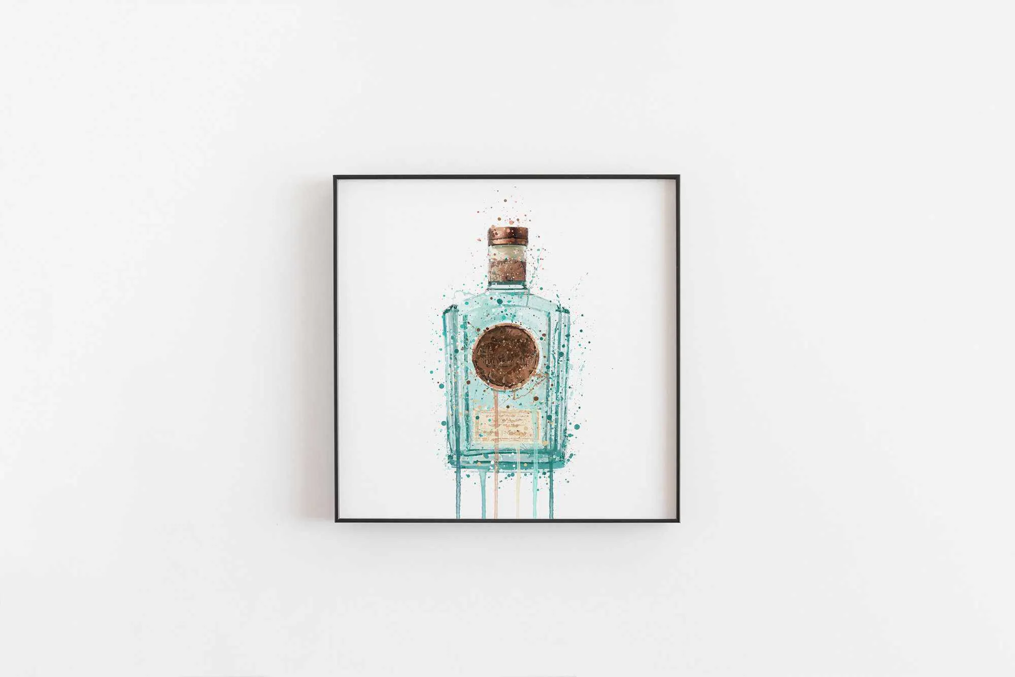 Art Deco Gin Bottle Wall Art Print - Elegant Vintage Decor for Home and Bar