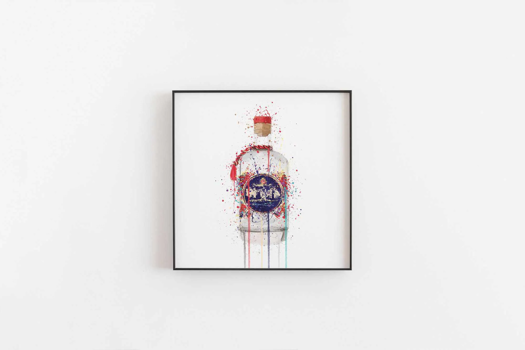 Gin Bottle Wall Art Print 'Tusk'