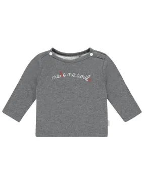 Grey "Make Me Smile" top - Organic Cotton