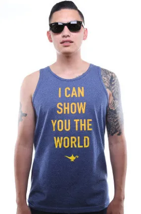 I Can Show You The World (Men's Denim Heather Tank)