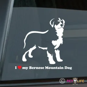 I Love My Bernese Mountain Dog Sticker