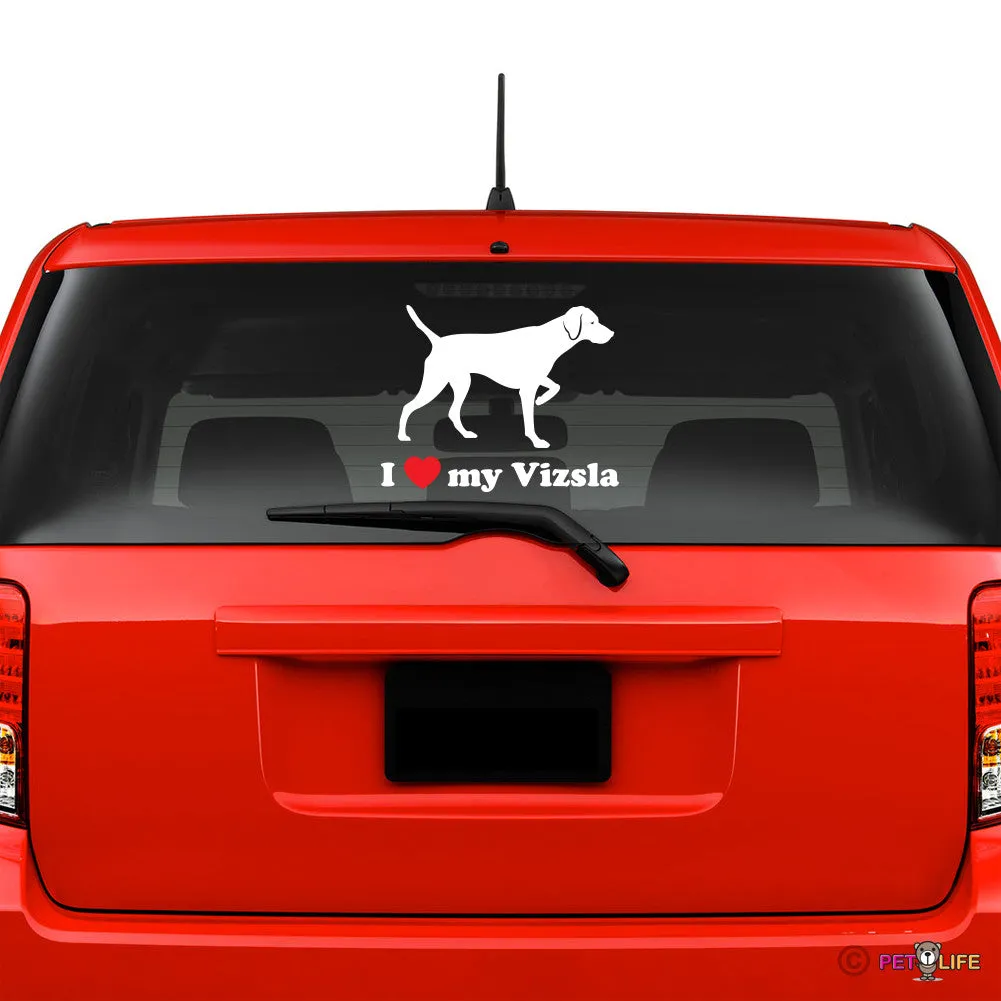 I Love My Vizsla  Sticker