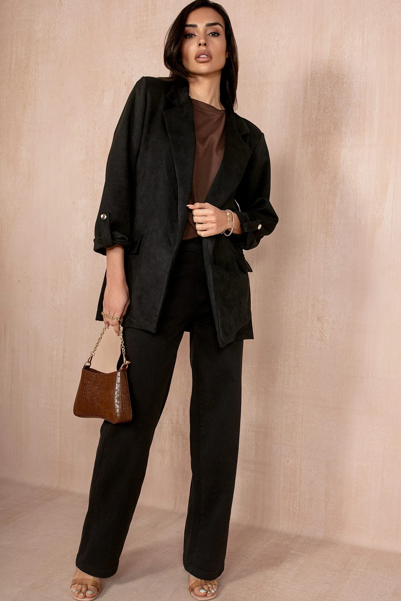 Jules Black Suedette Blazer