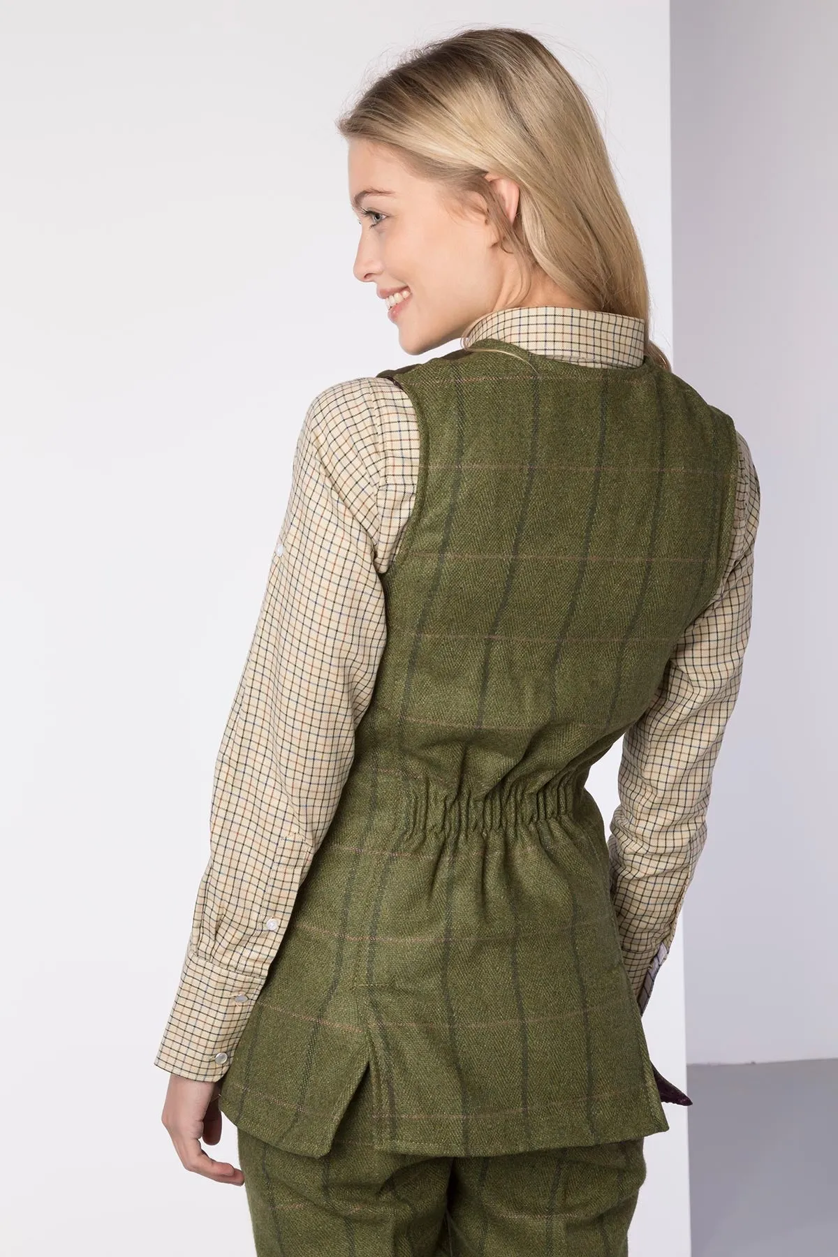 Ladies Tweed Shooting Waistcoat - Danby