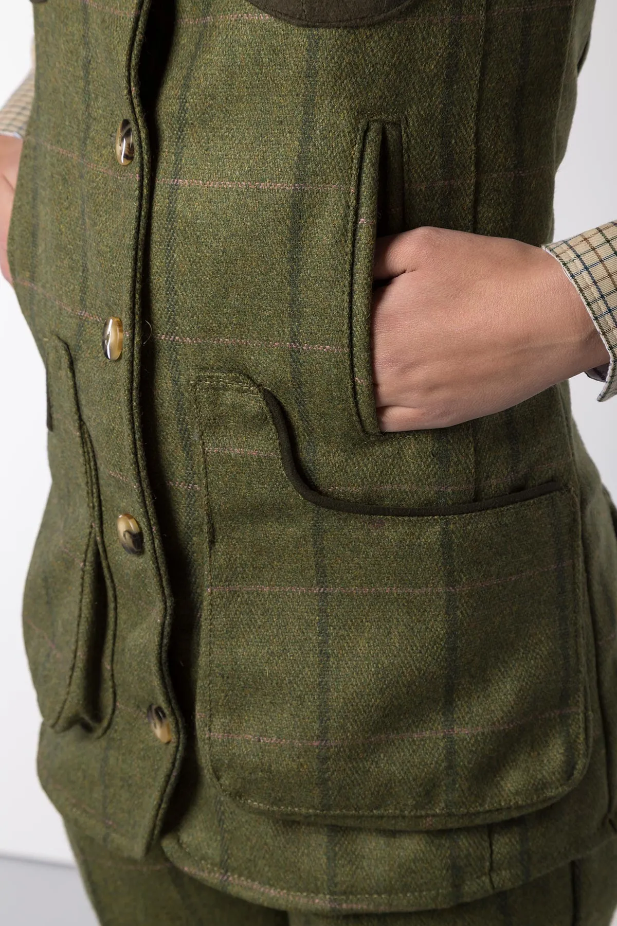 Ladies Tweed Shooting Waistcoat - Danby