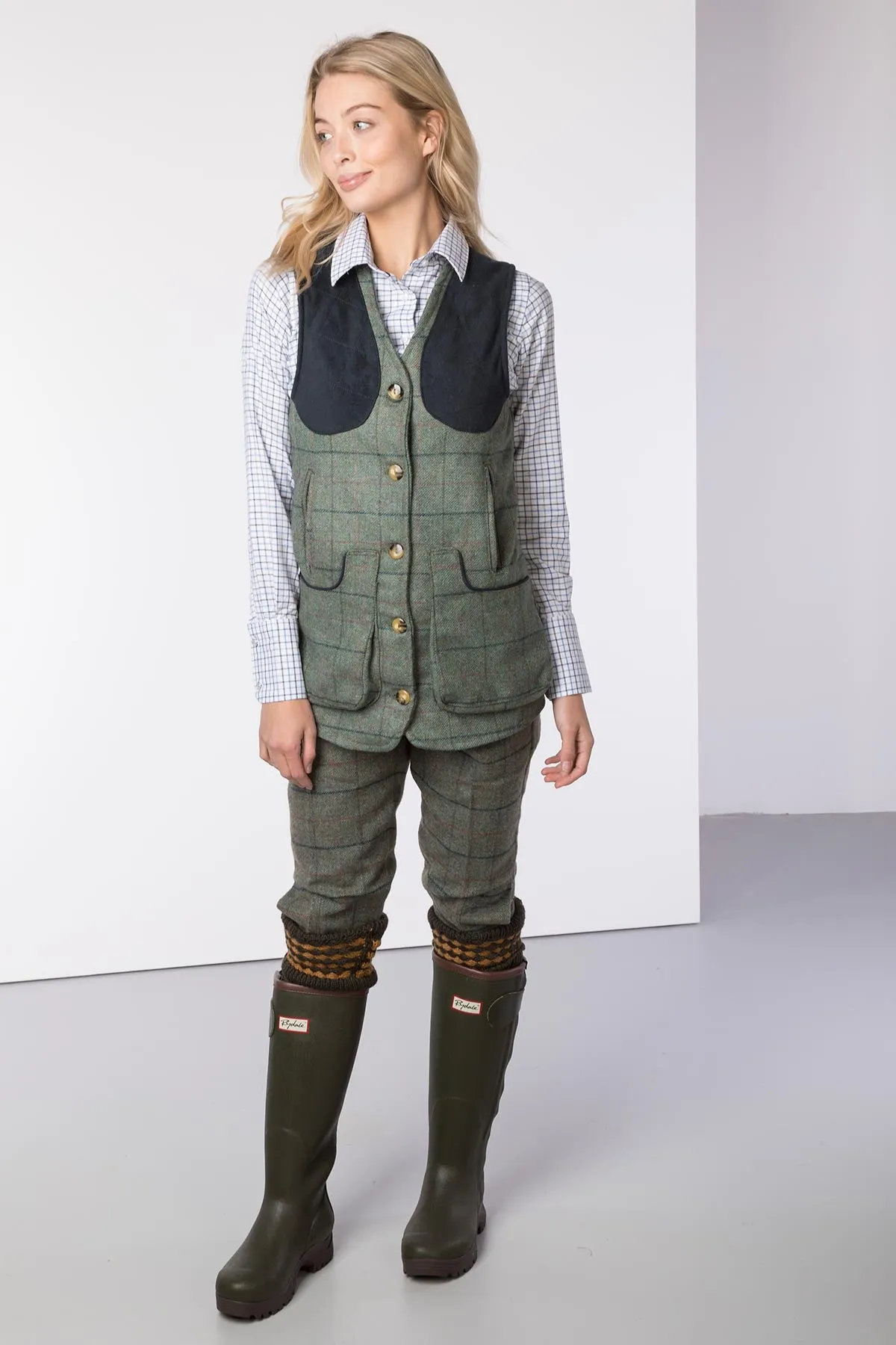 Ladies Tweed Shooting Waistcoat - Danby