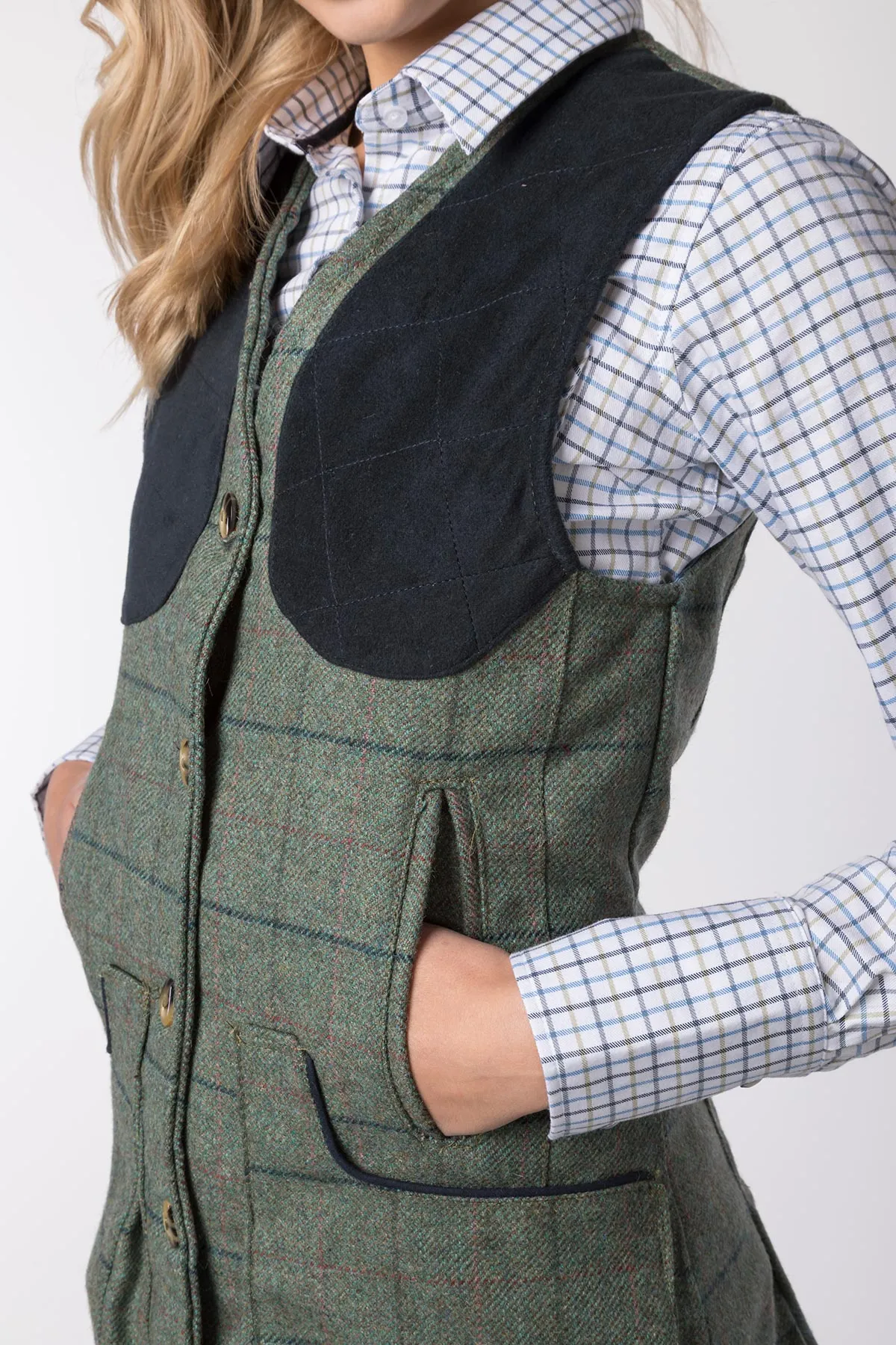 Ladies Tweed Shooting Waistcoat - Danby