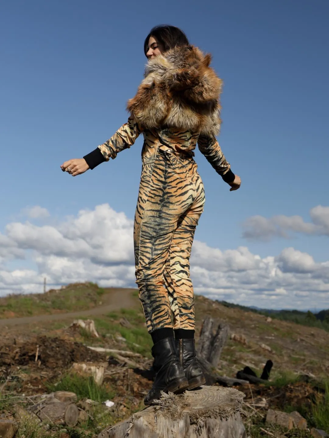 Liger Velvet Classic Faux Fur Animal Onesie | Women's