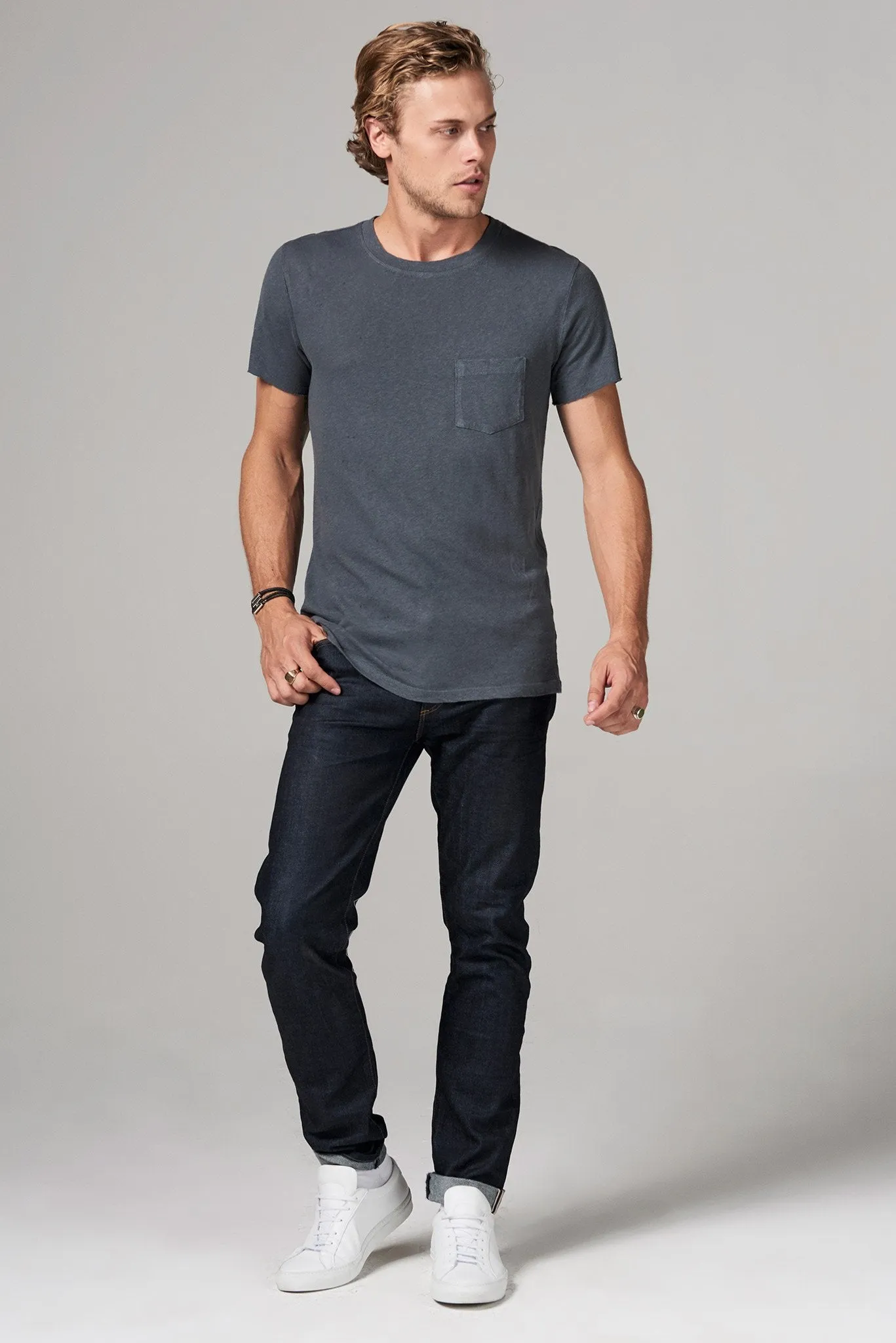 Men's Linen Blend Pocket Tee