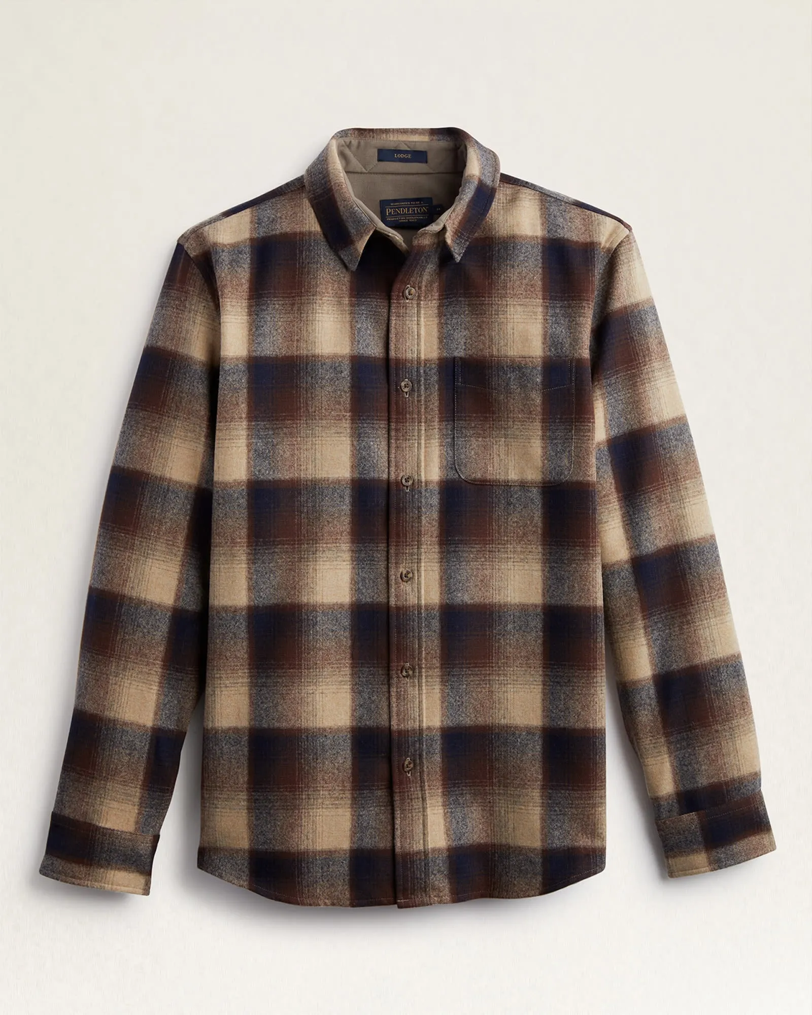 Men's Pendleton | Plaid Lodge Shirt | Brown/Navy Ombre