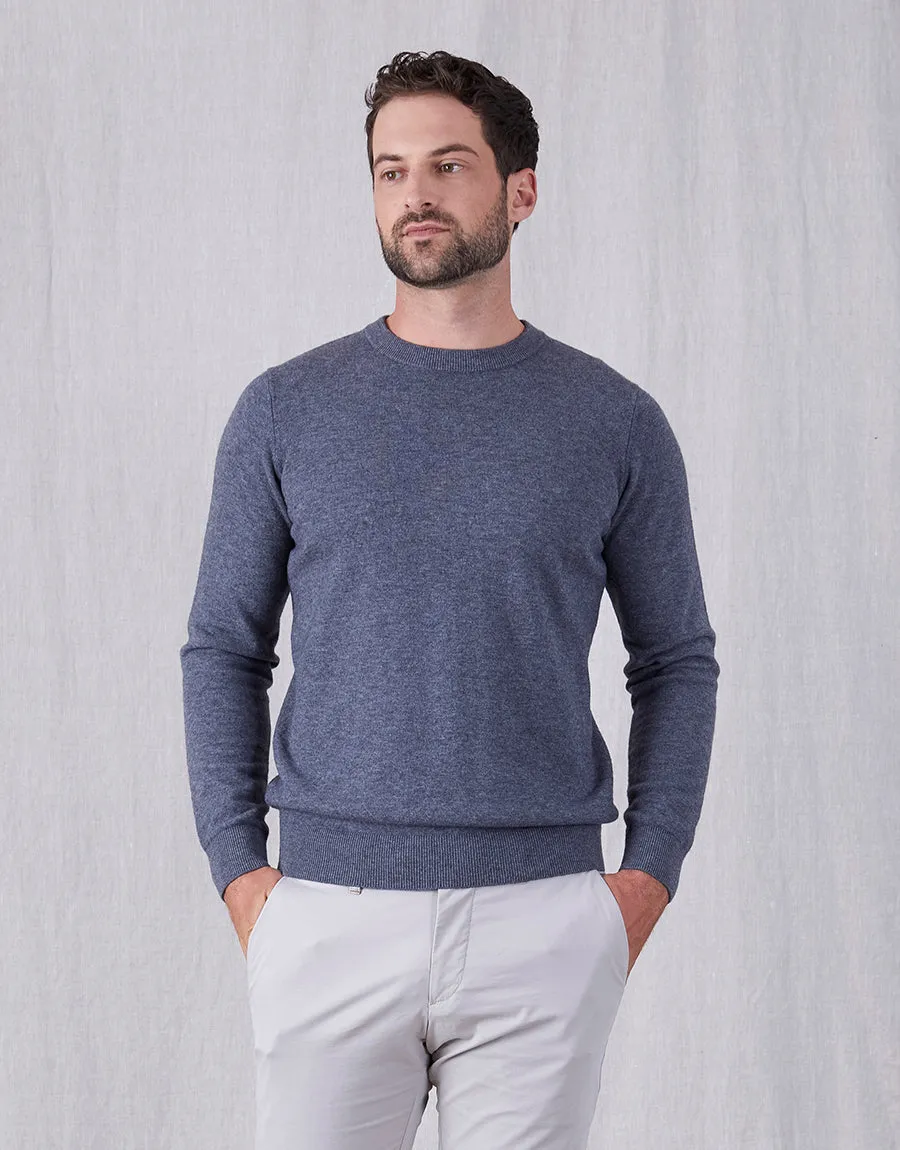 Naseby Grey Crew Neck Jersey