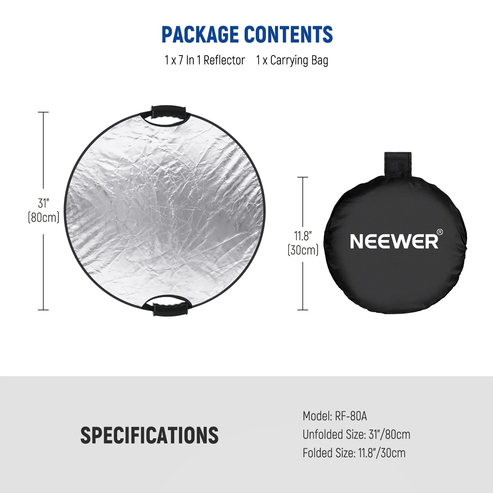 NEEWER 7 In 1 Pop Up Photography Reflector