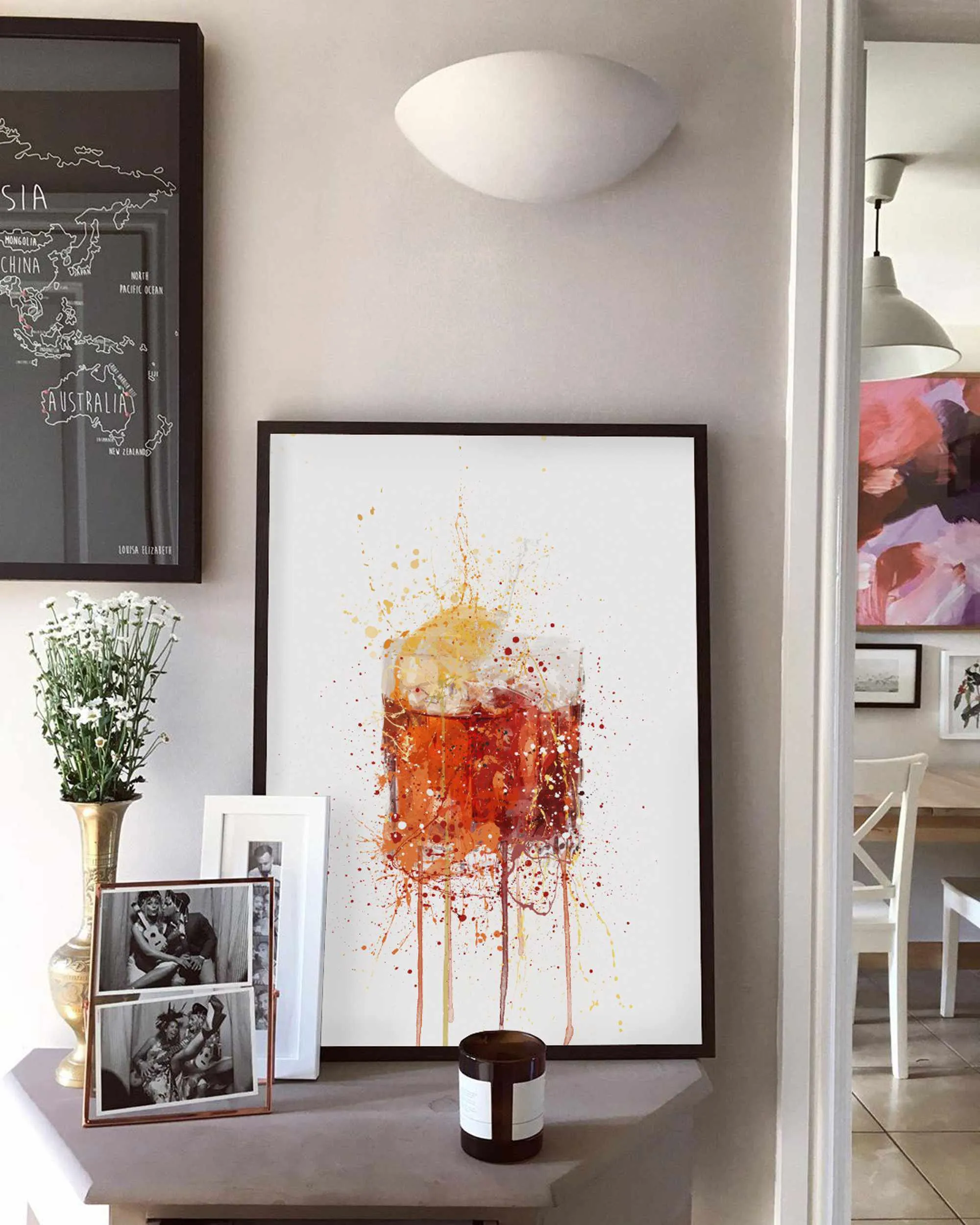 Negroni Cocktail Wall Art Print