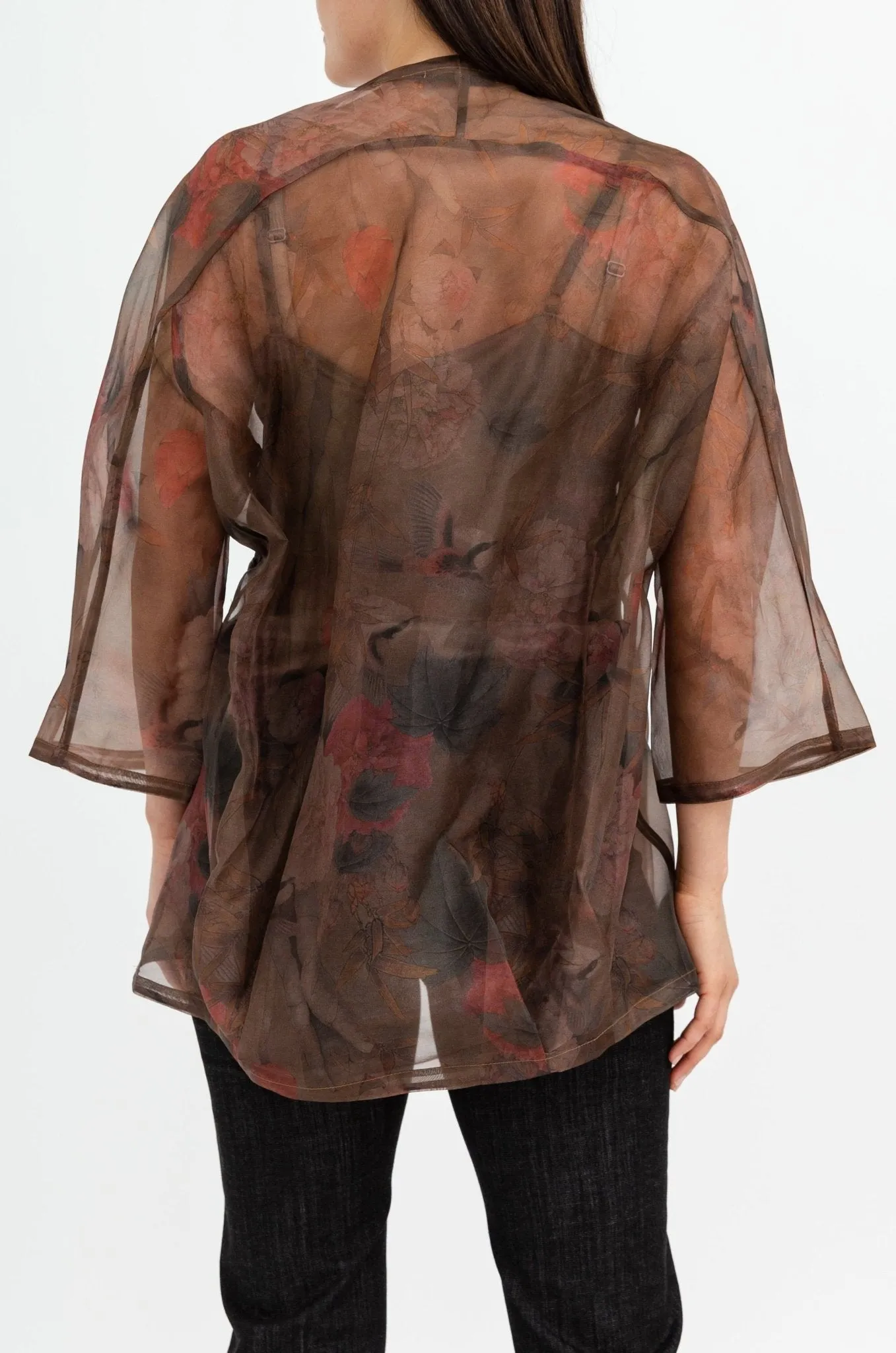 NIKKI COCOON BACK JACKET IN SILK ORGANZA