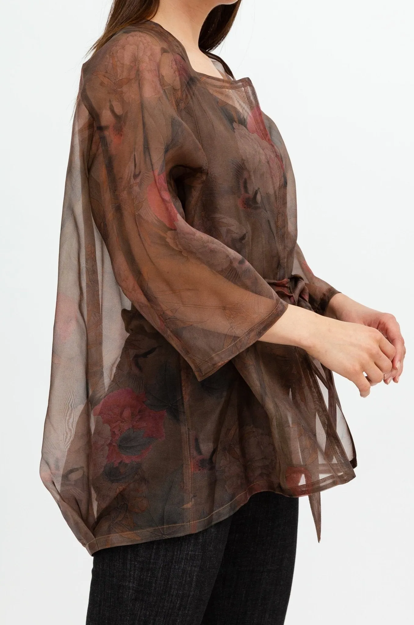 NIKKI COCOON BACK JACKET IN SILK ORGANZA