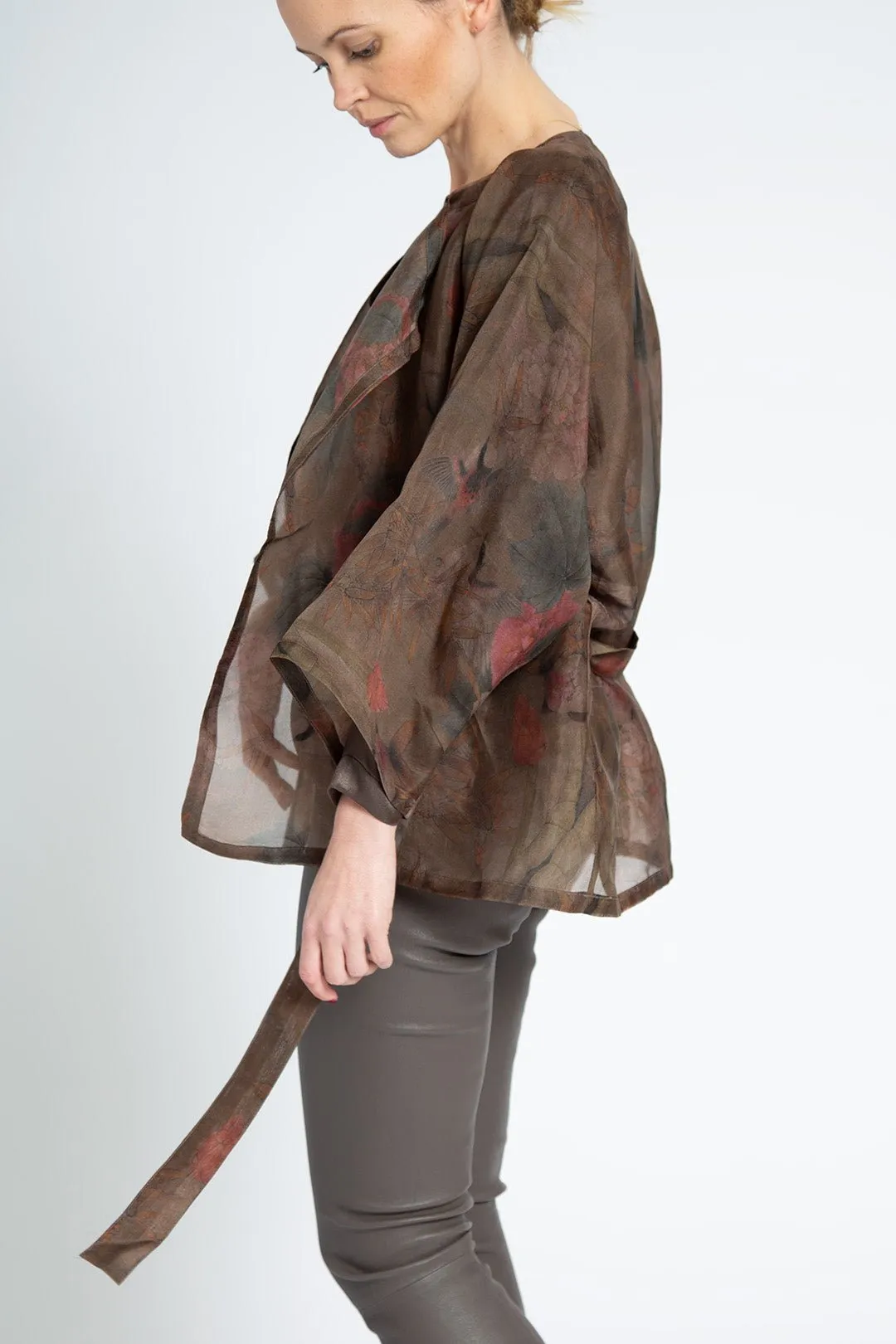 NIKKI COCOON BACK JACKET IN SILK ORGANZA