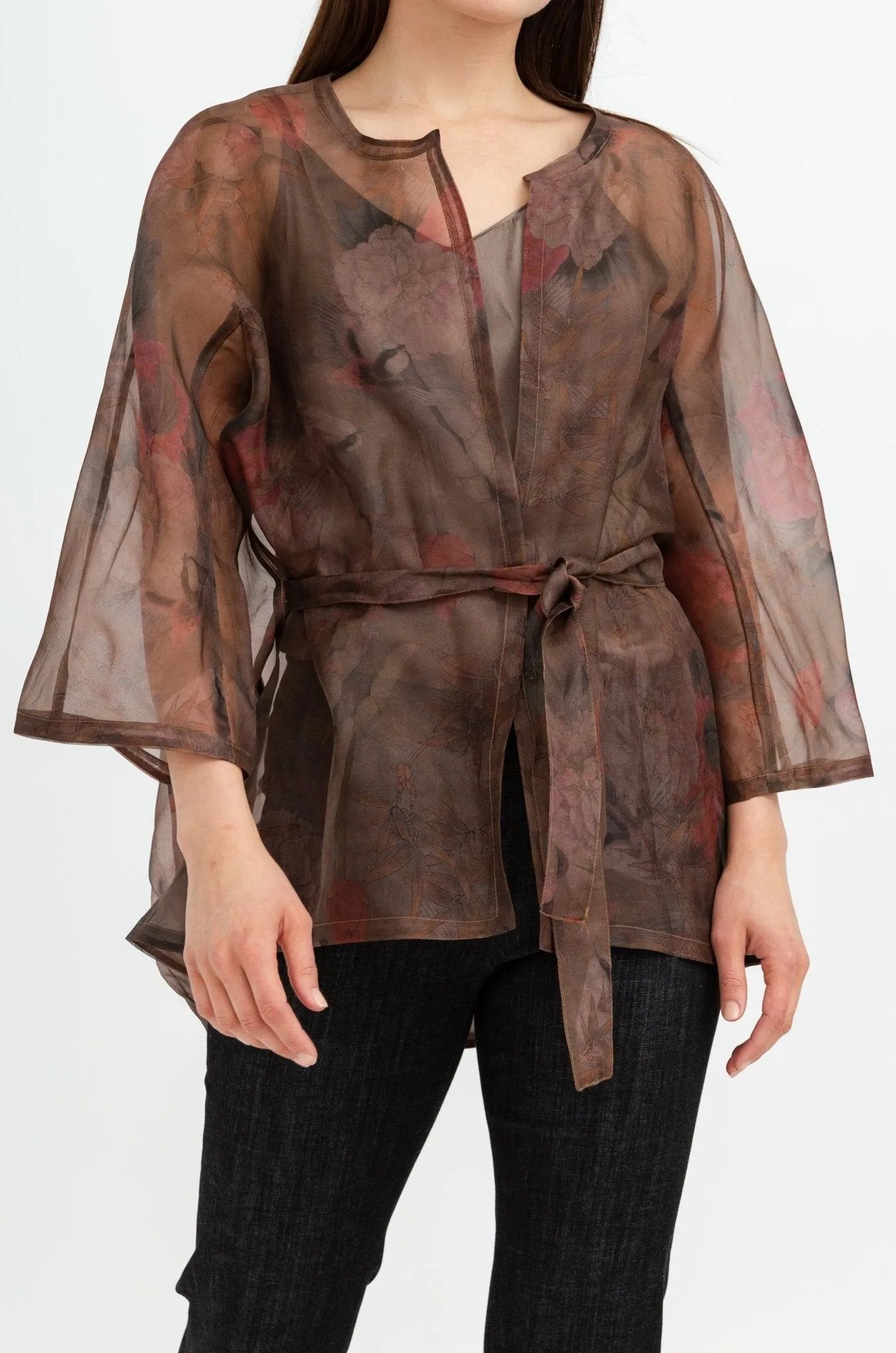 NIKKI COCOON BACK JACKET IN SILK ORGANZA