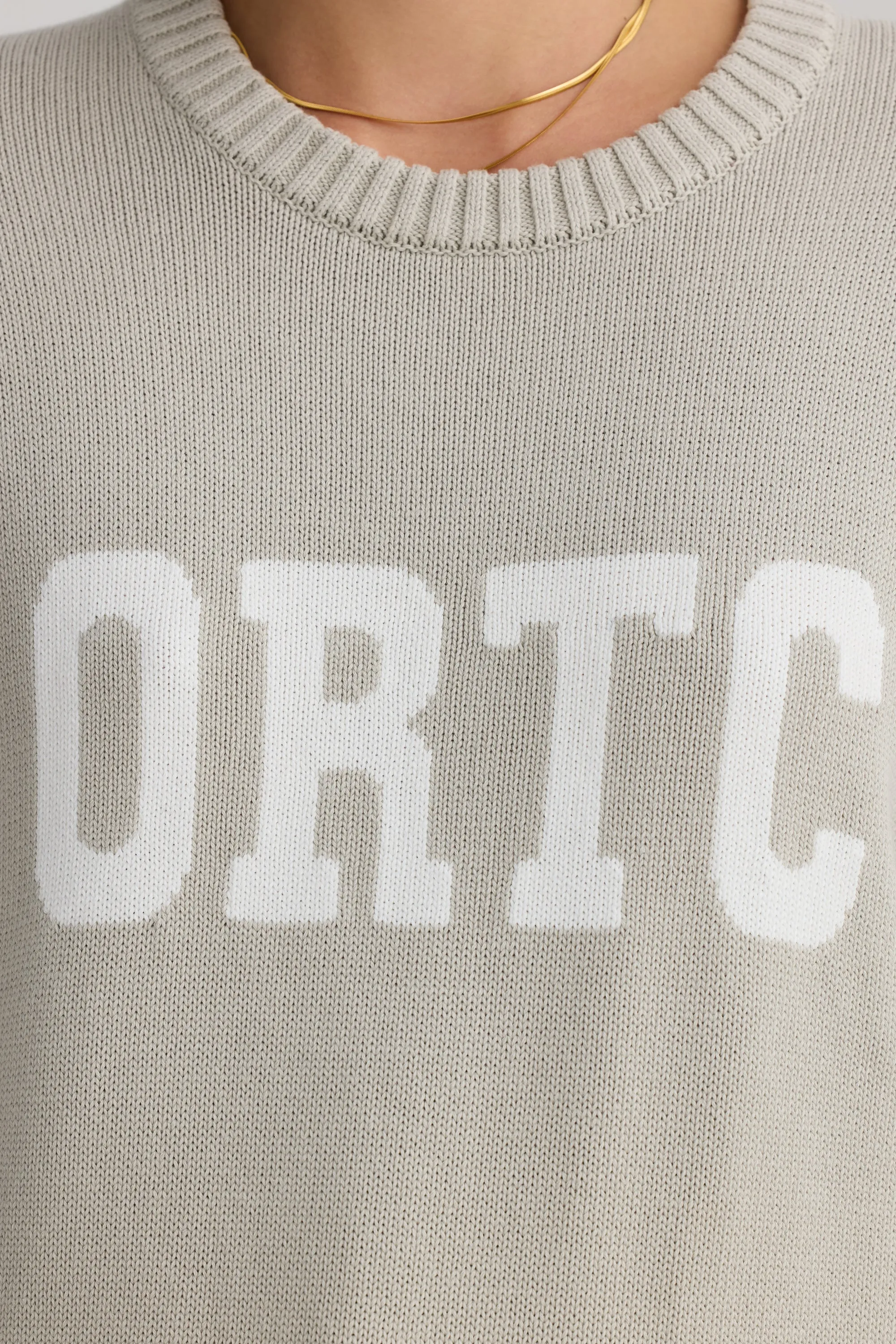 Original Logo Knit Crew Bone