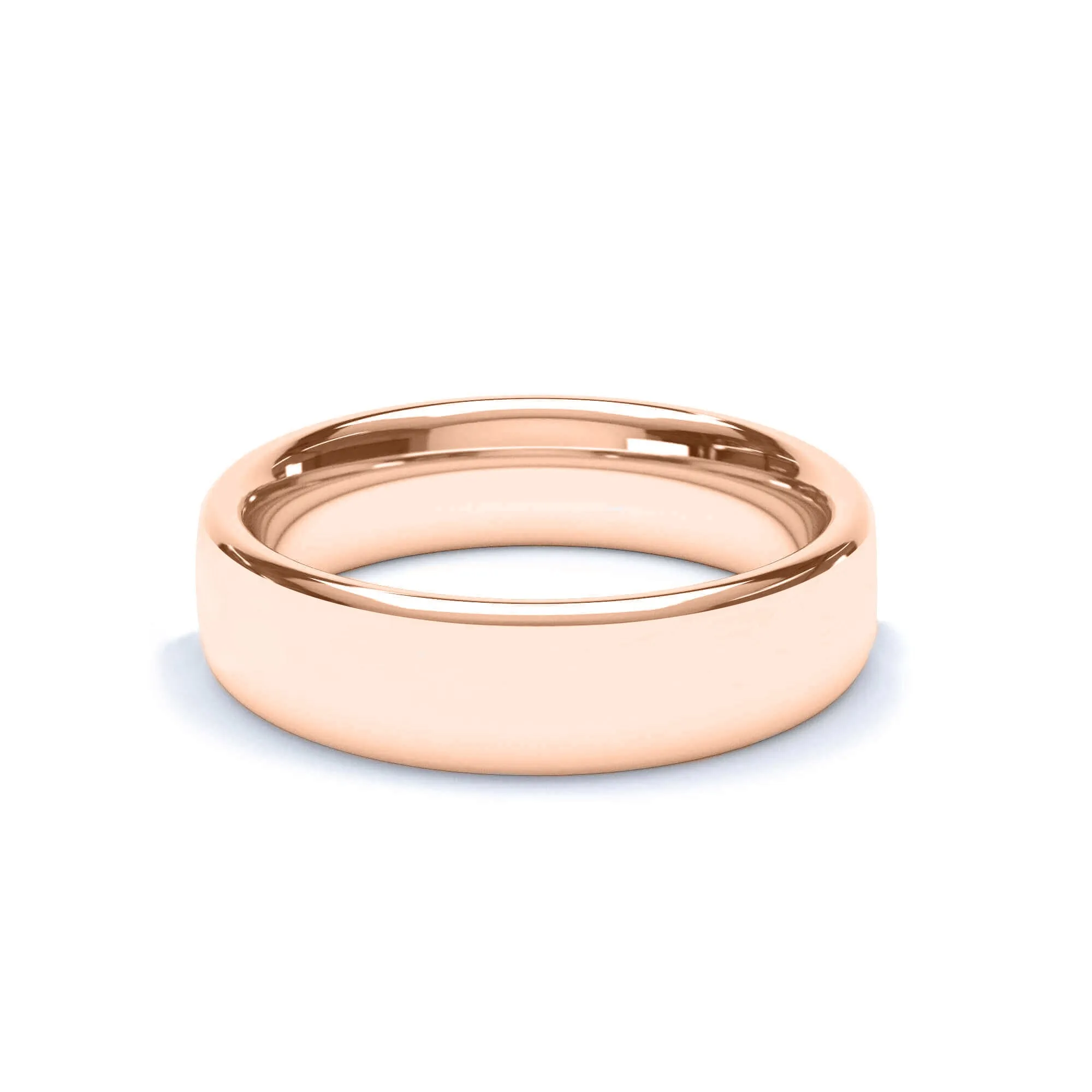 - Oval Profile Wedding Ring 9k Rose Gold