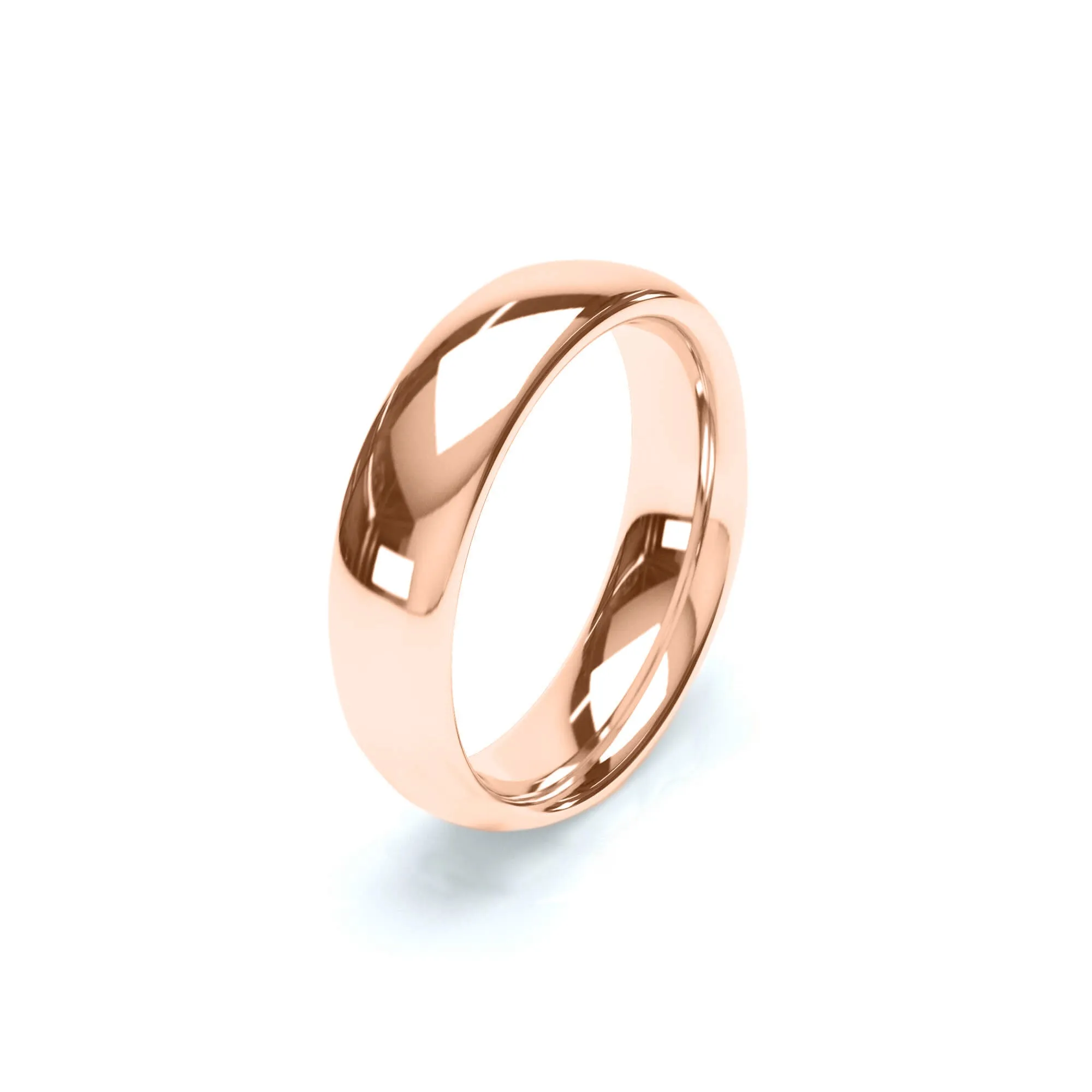 - Oval Profile Wedding Ring 9k Rose Gold