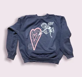 Pink Heart Crew Neck