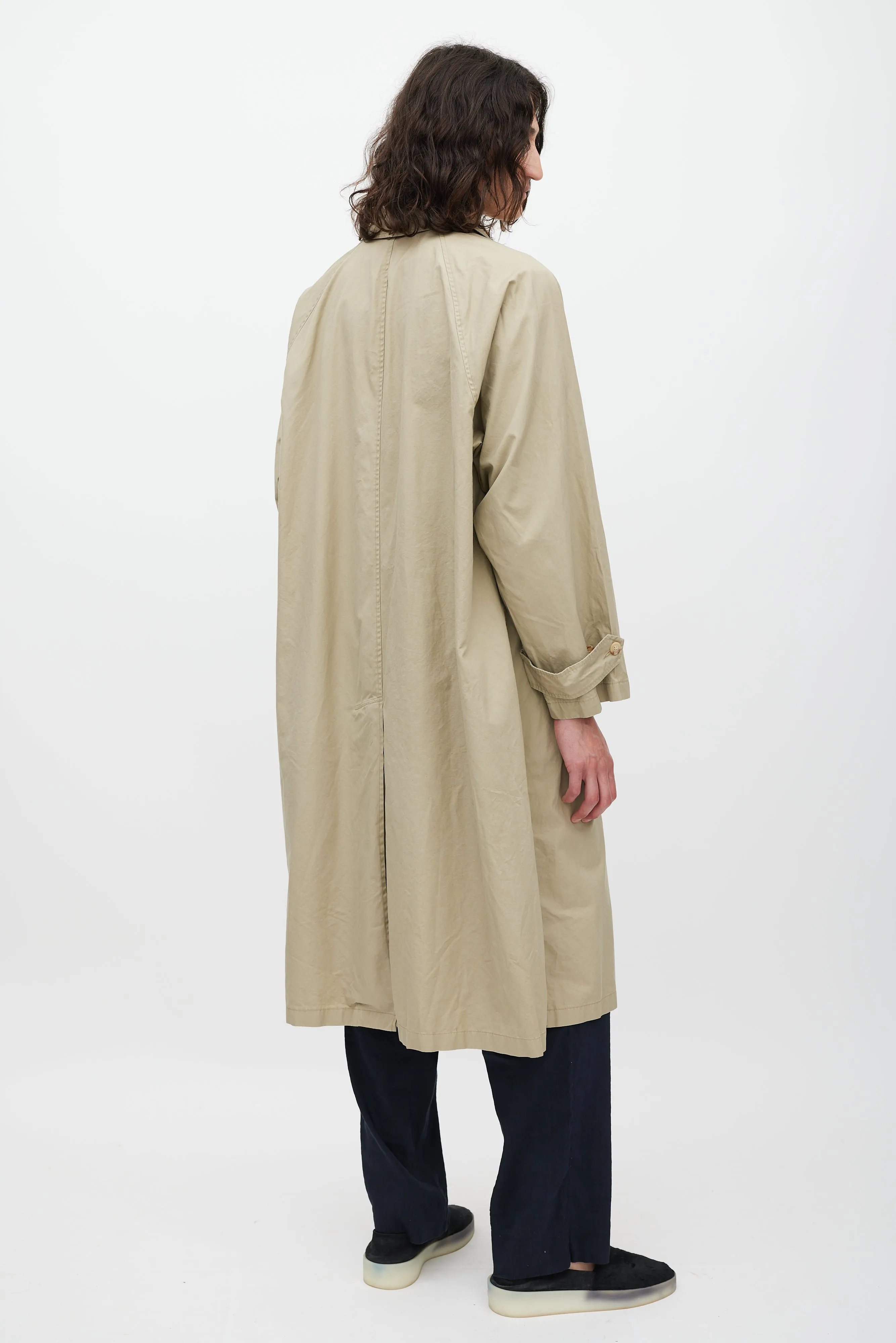 Polo Beige Cotton Trench Coat