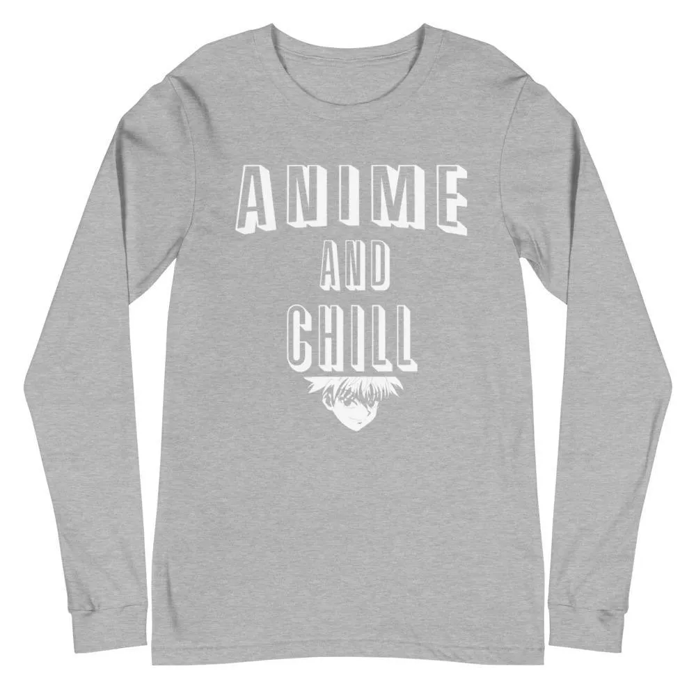 "Anime And Chill" Unisex Long Sleeve Tee