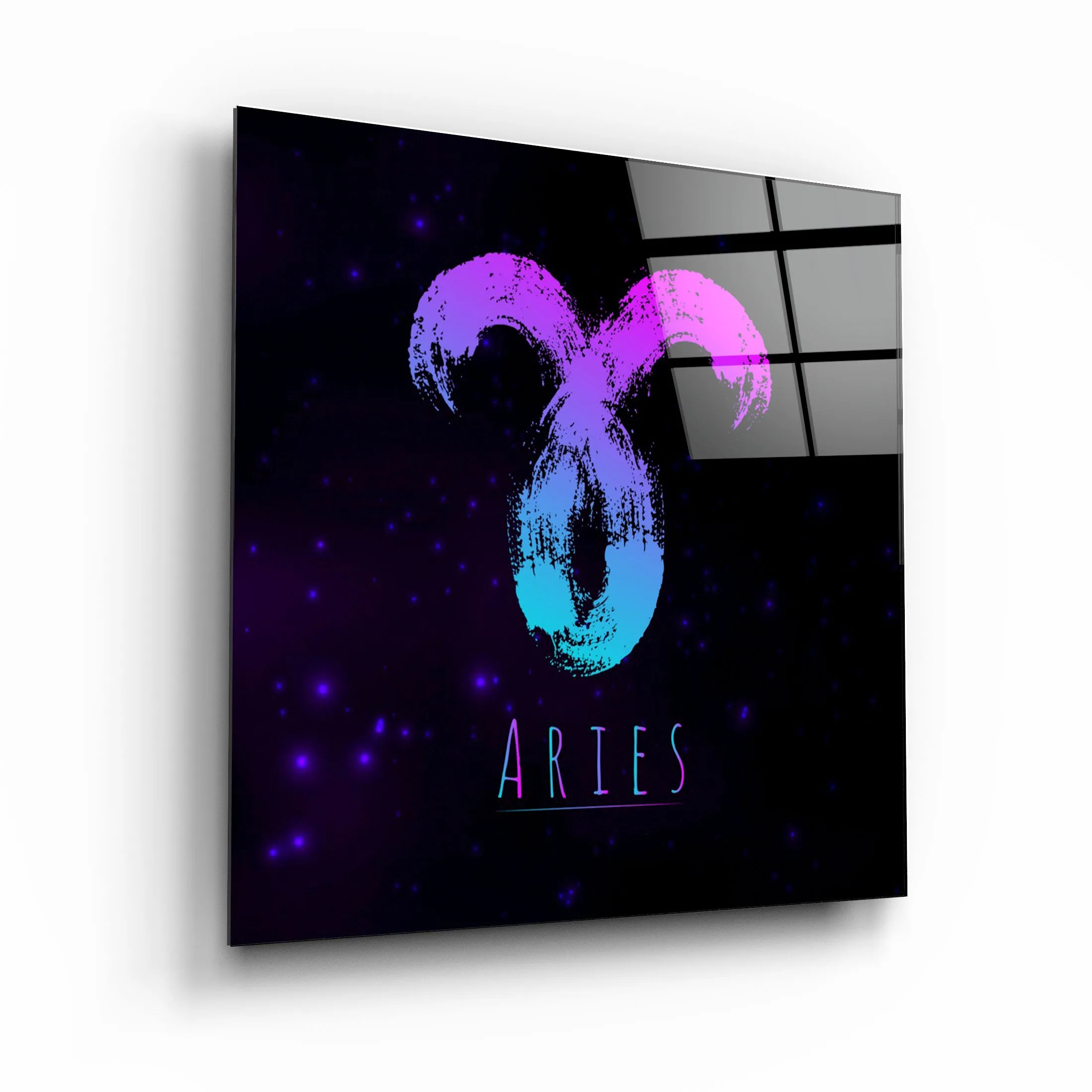 ."Zodiac V2 - Aries". Glass Wall Art