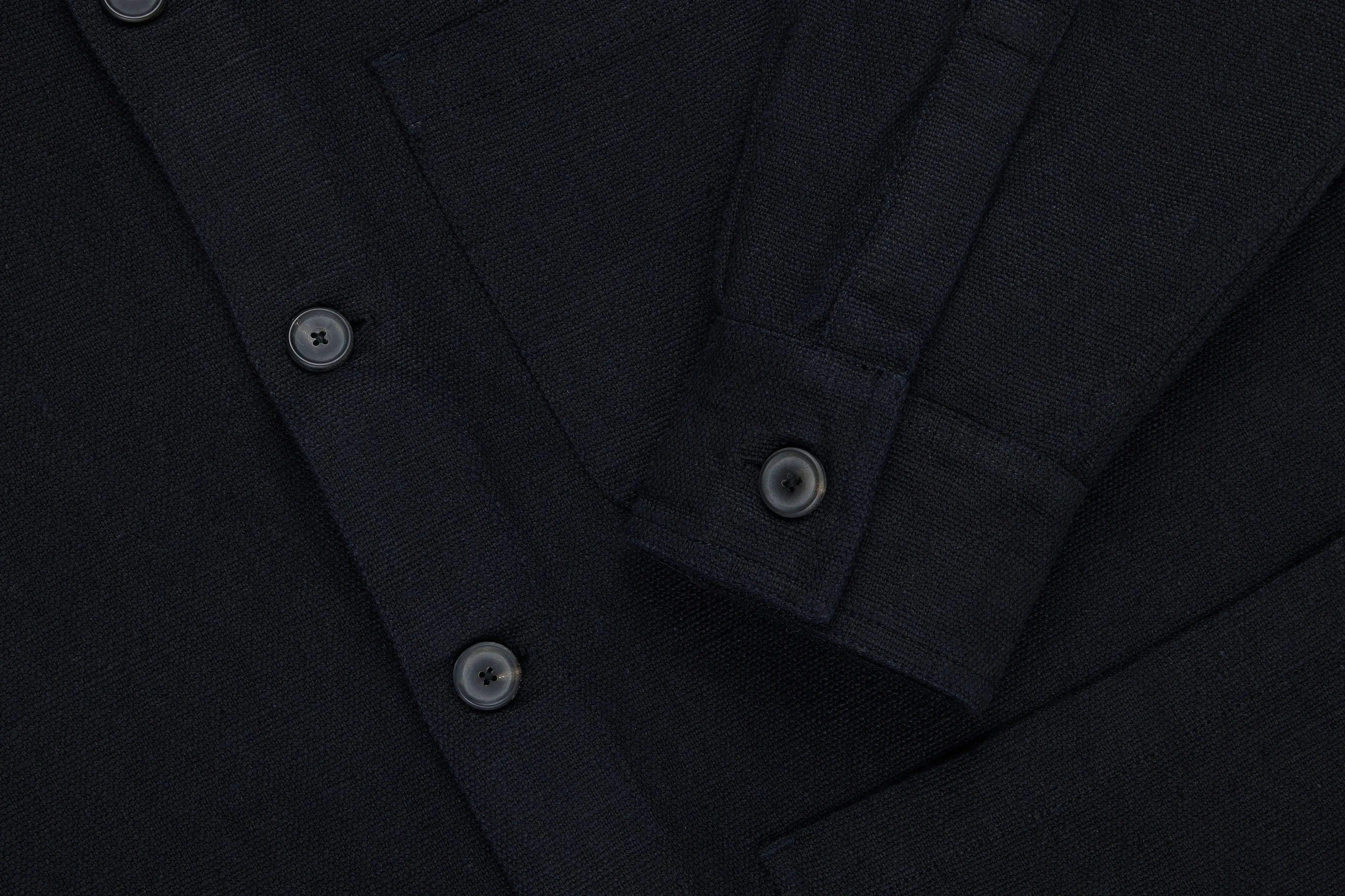 Shop Jacket ~ Black Cotton/Linen