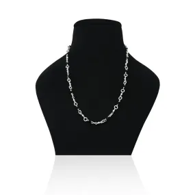 Silver Black Beads Boys Chain