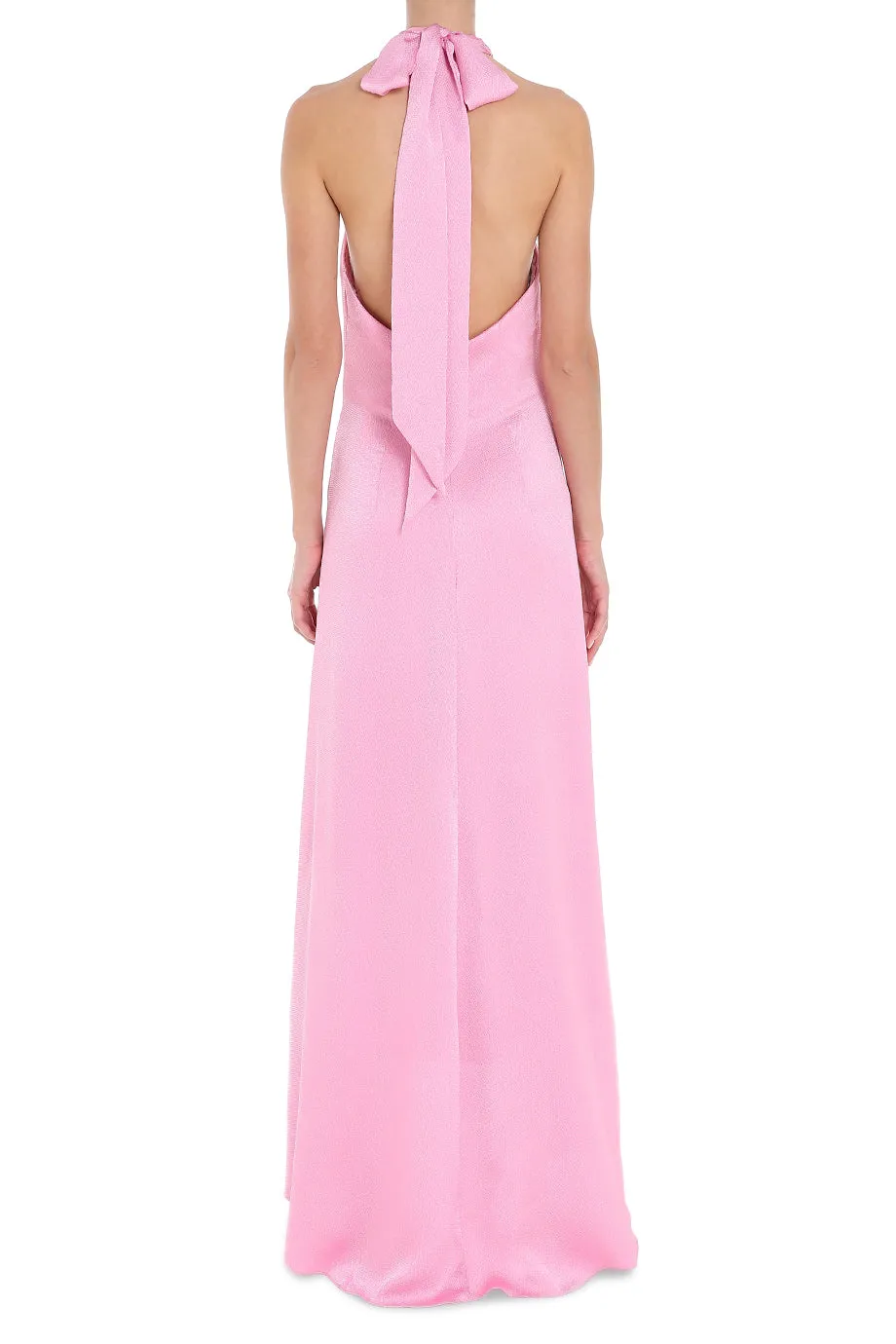 Sleeveless Satin Long Dress