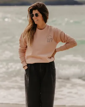 Sunset Surf Womens Crew - Peach