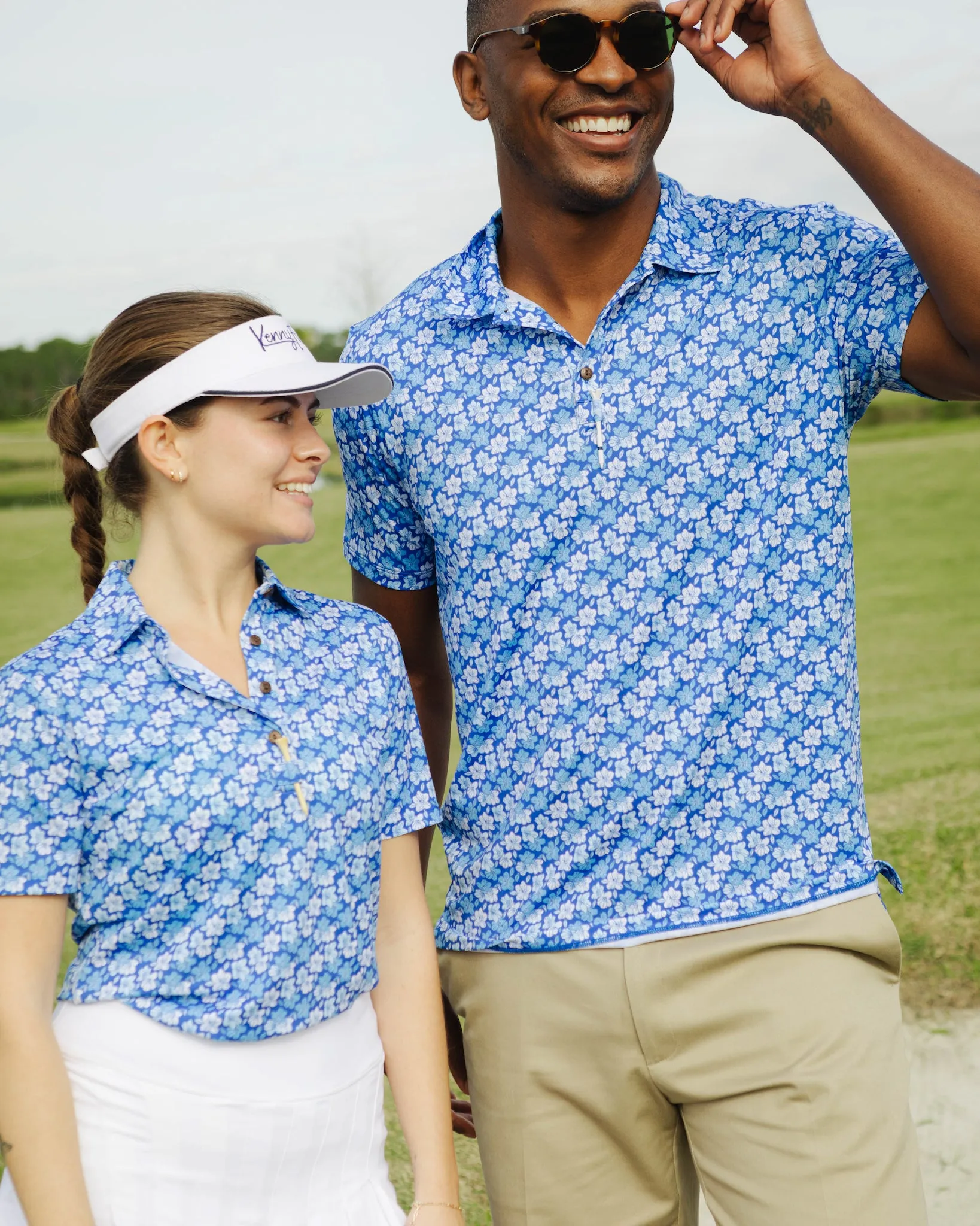 Ladies Blue Azalea Golf Polo Shirt