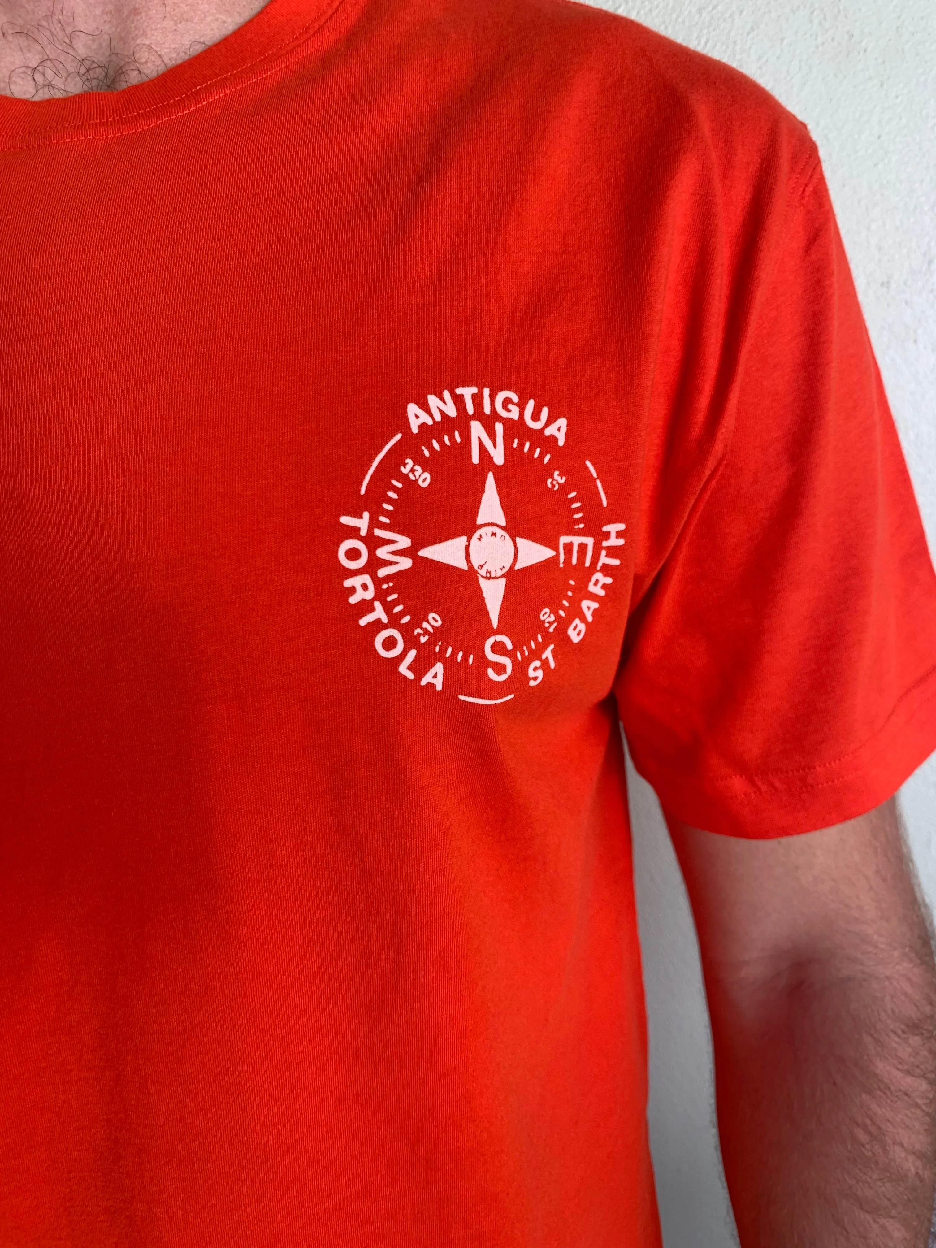 Tortola Compass T-Shirt - Sunset Red