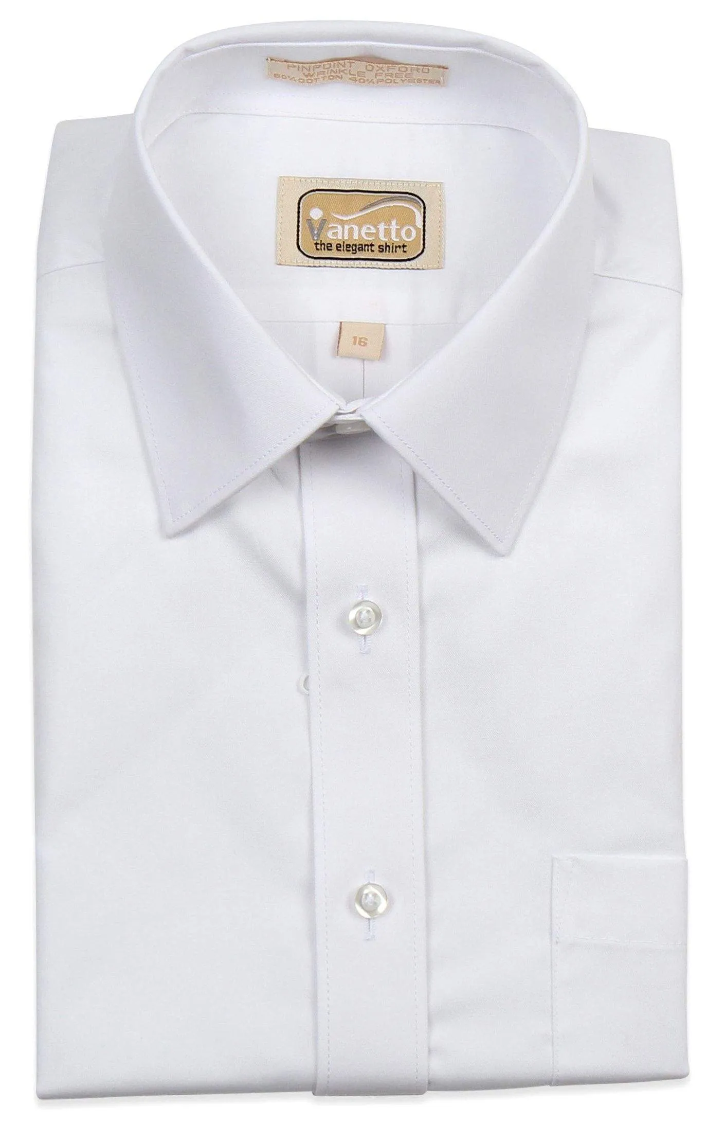 Vanetto Mens White Shirt Left Over Right