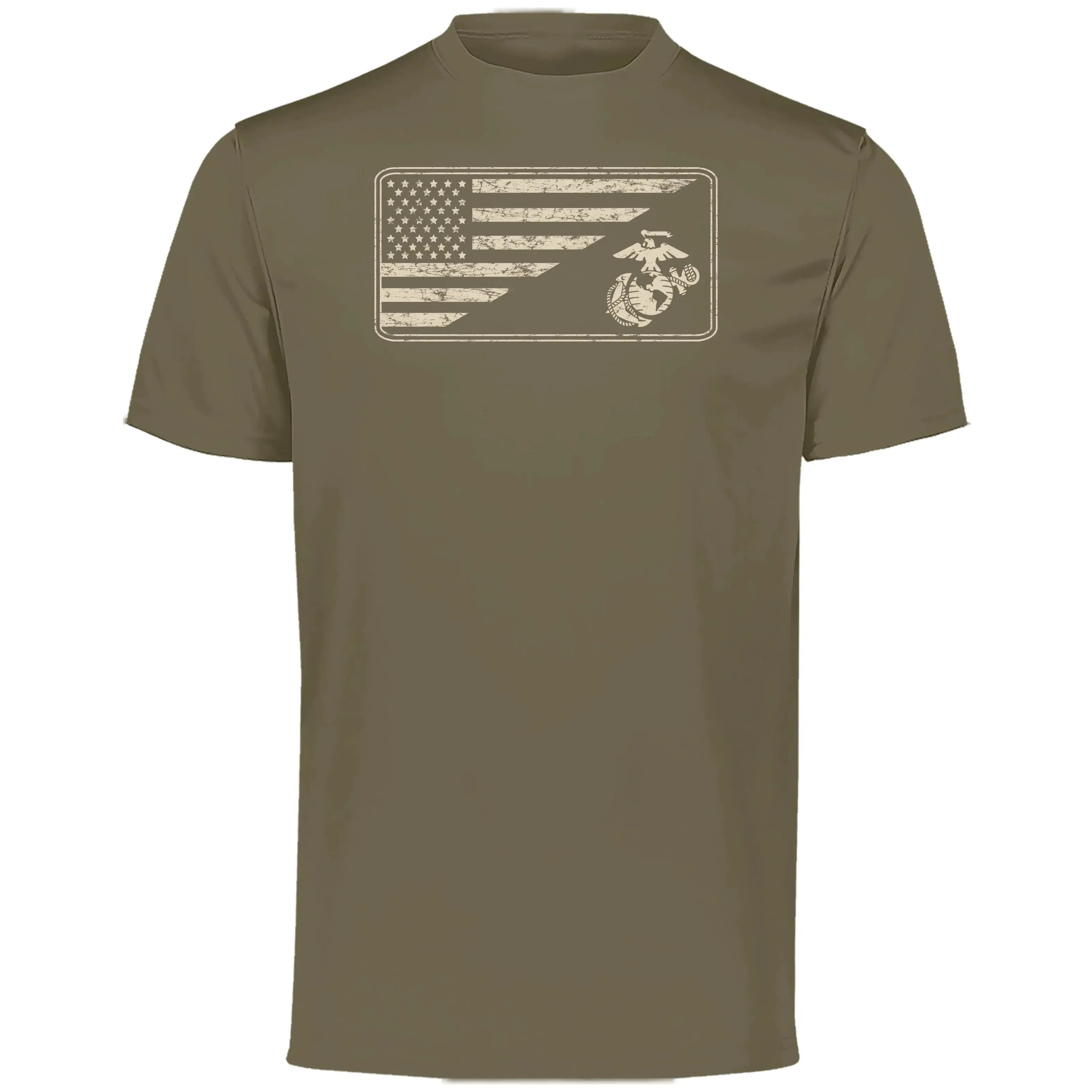 Vintage Desert Sand Split Flag Coyote Performance Tee