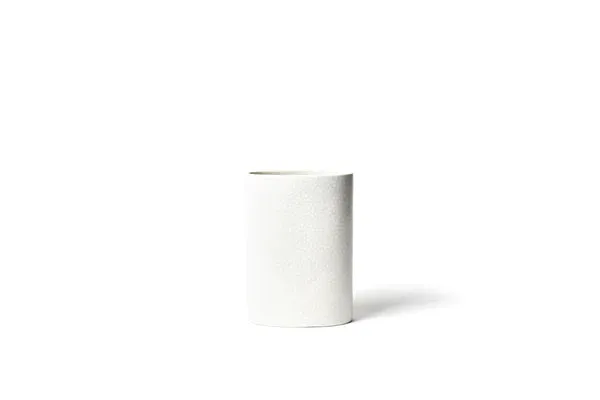 White Small Dot Mini Oval Vase