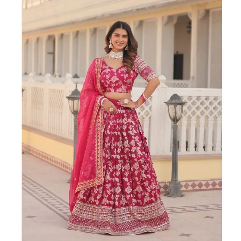 Women's Bridal wear Lehenga Choli Dupatta set