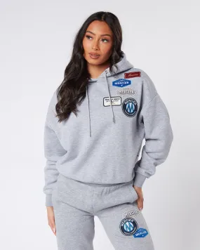 Womens Grey Marl Mercier Original Badge Hoodie