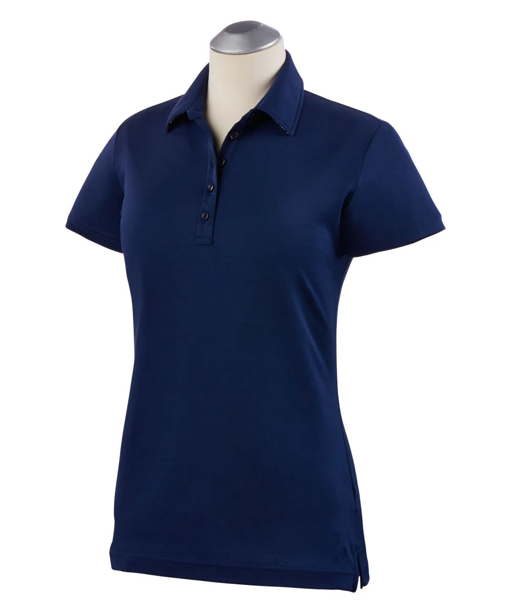 Women's Solid Supreme Cotton Short Sleeve Polo Shirt