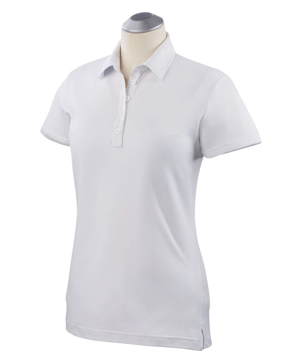 Women's Solid Supreme Cotton Short Sleeve Polo Shirt